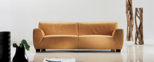 Sofá contemporâneo - FAT BOY - Molinari Design Srl. - em couro / marrom / de 2 lugares