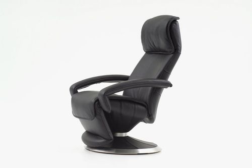 Poltrona contemporânea - DELTA - Nielaus Møbler ApS - em couro / reclinável / com encosto para cabeça