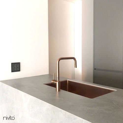 Misturador monocomando de bancada - RH-350 - nivito - em aço inoxidável / para cozinha / 1 furo