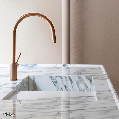 Misturador monocomando de bancada - RH-150 - nivito - em aço inoxidável / em cobre / para cozinha