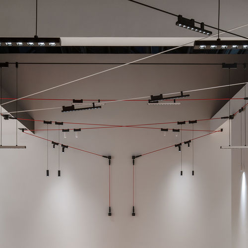 Iluminação em cabo de LED - FUNIVIA - Artemide - redonda / linear / em alumínio