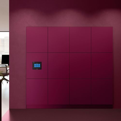 Guarda-volumes de armazenagem em aço - 006 - BISLEY - RFID / da linha comercial / para edifício de uso público