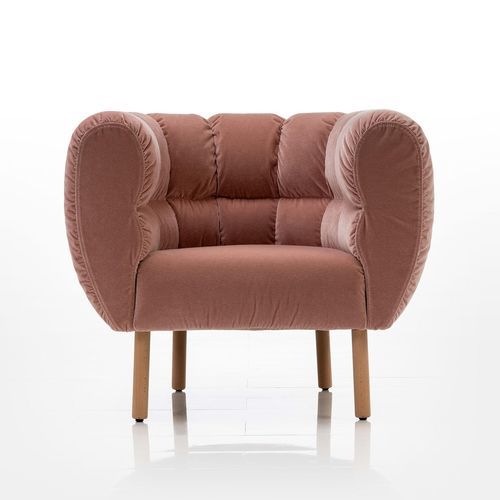 Poltrona contemporânea - magnolia - bruehl - em tecido / com capa removível / cinza