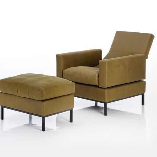 Poltrona de descanso contemporânea - tomo soft / tomo compact - bruehl - em couro / em tecido / com apoio para pés