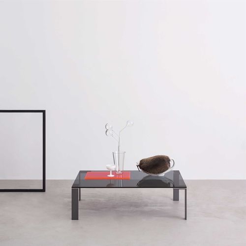 Mesa de centro contemporânea - LIKO - DESALTO spa - em vidro / com base em aço / retangular