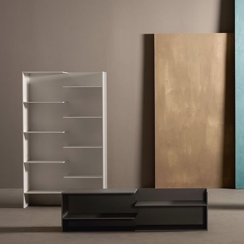 Livreiro modular - STEP - DESALTO spa - contemporâneo / em material compósito / branco