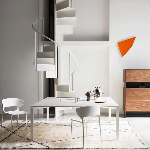 Mesa contemporânea - L45 - DESALTO spa - em madeira / em Fenix NTM / com base em aço