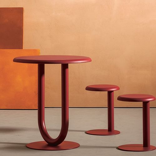 Mesa alta contemporânea - STRONG - DESALTO spa - em chapa / em mármore / com base em aço