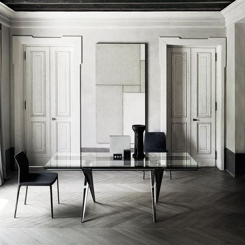 Mesa contemporânea - TENDER - DESALTO spa - em vidro / retangular / extensível