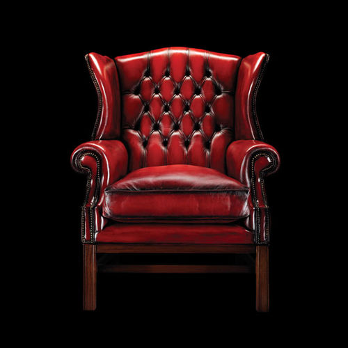 Poltrona Chesterfield - JOHN STUART MILL - Fleming & Howland - em couro / de orelhas