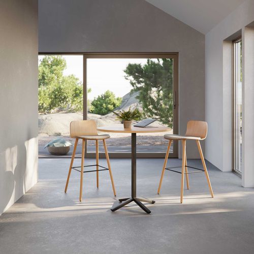 Mesa de lanchonete contemporânea - ALKU - Martela - em laminado / em carvalho / em madeira de freixo