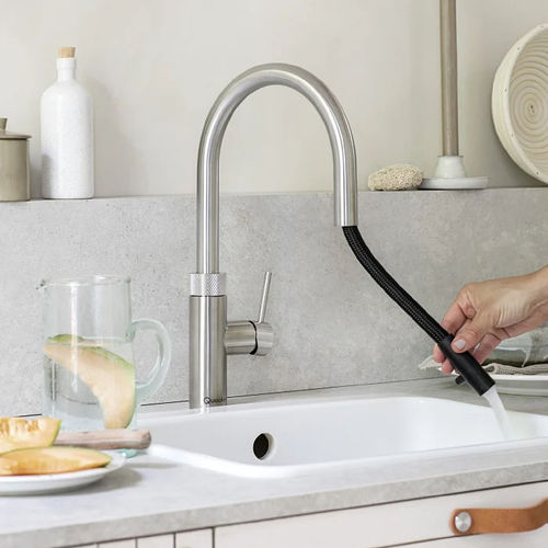 Misturador monocomando para água fervente - Flex - Quooker Deutschland GmbH - de bancada / em metal cromado / em aço inoxidável