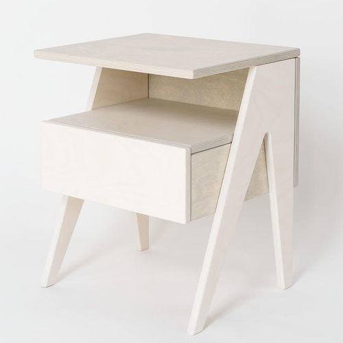 Criado-mudo contemporâneo - HUH - Radis Furniture - em compensado / em madeira encerado / em bétula