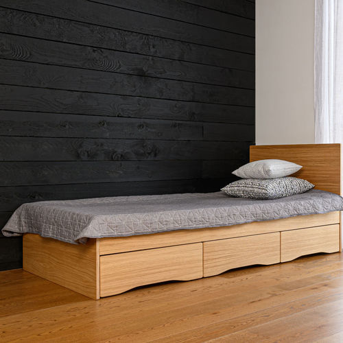 Cama de solteiro - DREAMY - Radis Furniture - contemporânea / com cabeceira / com gavetas