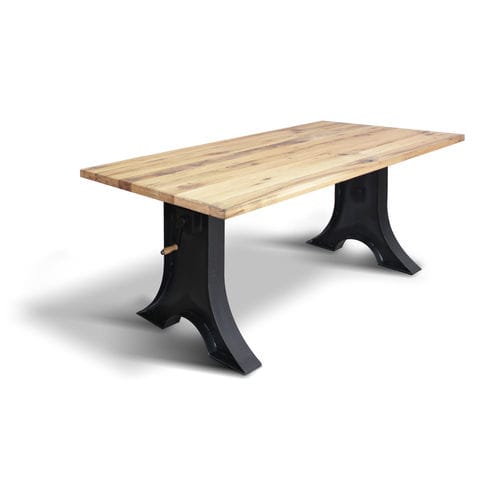 Mesa de jantar de design industrial - DALLAS - Ecomatrix SRL - em carvalho / em madeira tratada com óleo / com base em aço
