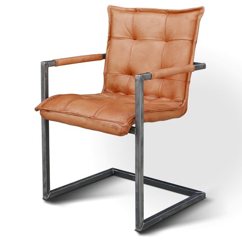 Cadeira contemporânea - CAPO INDUCHAIR - Ecomatrix SRL - para ambiente interno / em couro / com base em aço