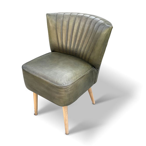 Cadeira vintage - CLUB - Ecomatrix SRL - para ambiente interno / em couro / com base em faia