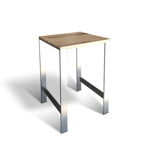 Mesa alta contemporânea - GEORG - Ecomatrix SRL - em carvalho / com base em aço inoxidável / quadrada