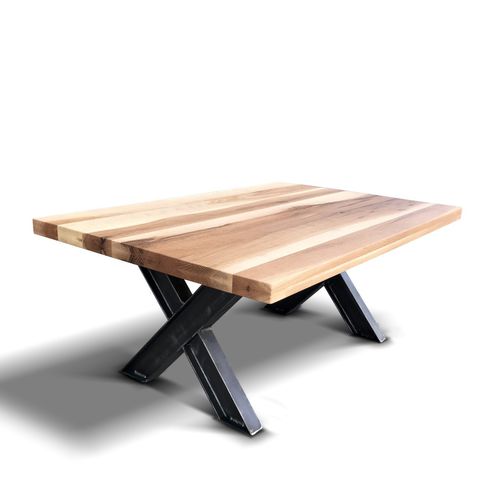 Mesa de centro contemporânea - KREUZ - Ecomatrix SRL - em carvalho / com base em aço / com base em aço pintado