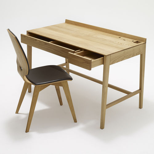 Mesa secretária de piso - THEO MEDIUM DESK - sixay furniture - contemporânea / em carvalho / em nogueira