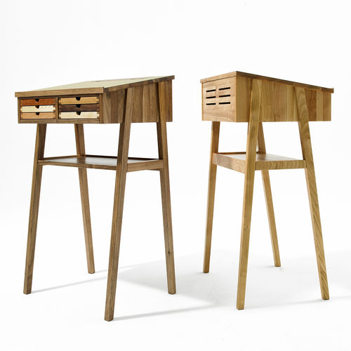 Mesa secretária de piso - SIXtematic Stehpult2 - sixay furniture - contemporânea / em madeira / em madeira de lei