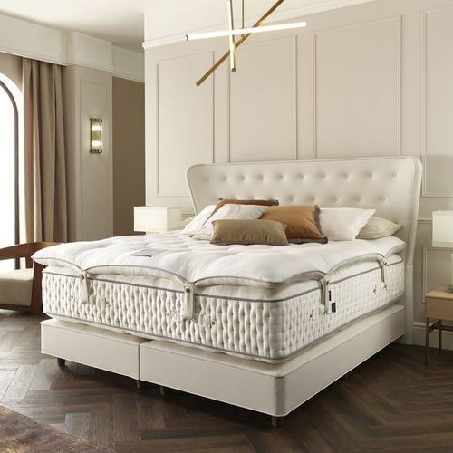 Colchão de casal - LUXURY ENHANCER 12 000 - HARRISON SPINKS - de molas / branco / em algodão