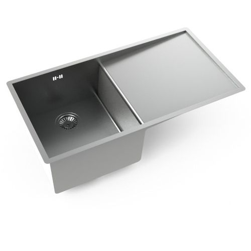 Pia com 1 cuba - PROFILE L850 P - STEEL TIME SRL - com escorredor / em aço inoxidável / de sobrepor