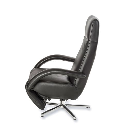 Poltrona de descanso contemporânea - Simba - STRÄSSLE Switzerland AG - em couro / com apoio para pés / com encosto para cabeça