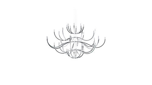 Lustre contemporâneo - DYNASTY - NEMO - em cromo / em alumínio / candelabro