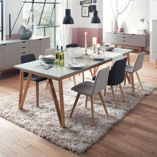 Mesa de jantar de design escandinavo - CROSS : 6960 - Tenzo AB - em carvalho / em madeira tingida / retangular