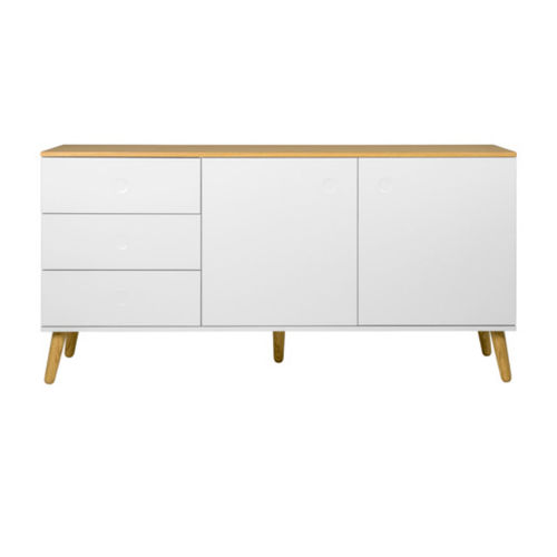 Buffet aparador de design escandinavo - DOT : 1675 - Tenzo AB - em carvalho / branco / cinza