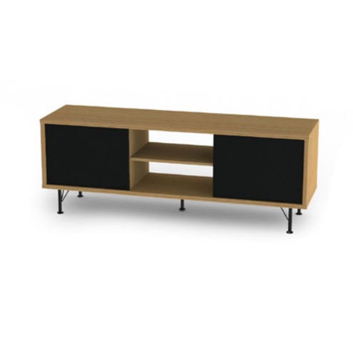 Rack de TV contemporâneo - FLOW : 2860 - Tenzo AB - em carvalho / em aço / em laminado melamínico