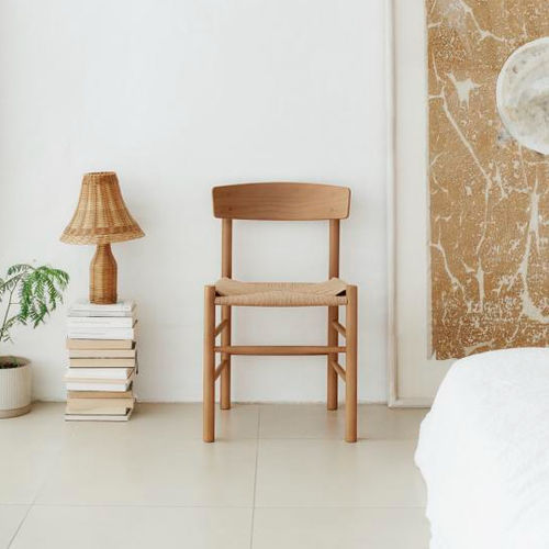 Cadeira de design escandinavo - J39 - Fredericia Furniture - para ambiente interno / em carvalho / em faia
