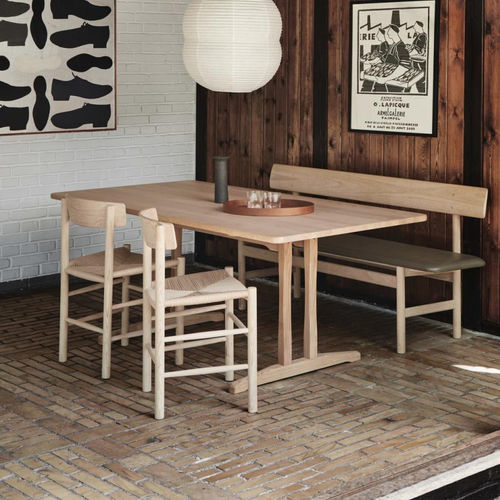 Mesa contemporânea - C18 - Fredericia Furniture - em carvalho / com base em carvalho / retangular