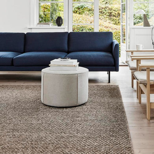 Puff contemporâneo - Mono - Fredericia Furniture - em tecido / em couro / redondo