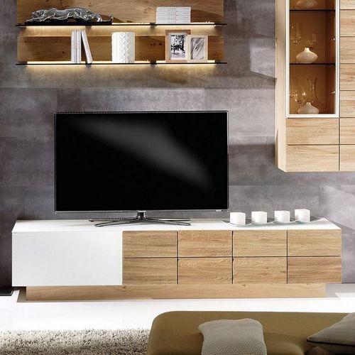 Rack de TV contemporâneo - V-Montana  - Voglauer Möbelwerk Gschwandtner & Zwilling GmbH & Co. KG - baixo / em carvalho / em nogueira
