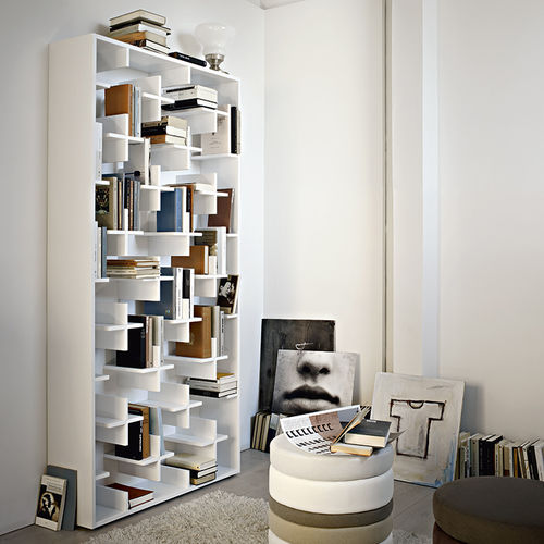 Livreiro contemporâneo - TARGET - arketipo - em MDF laqueado / de Studio Nendo / branco