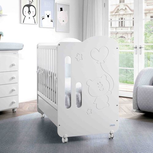 Cama de bebê contemporânea - GLOBITO - micuna - com rodízios / infantil (unissexo) / em faia
