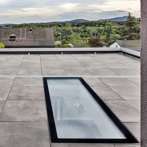 Claraboia para terraço de cobertura - GLASSFLOOR - Heliobus AG  - para renovação de edifício / em vidro / em aço inoxidável