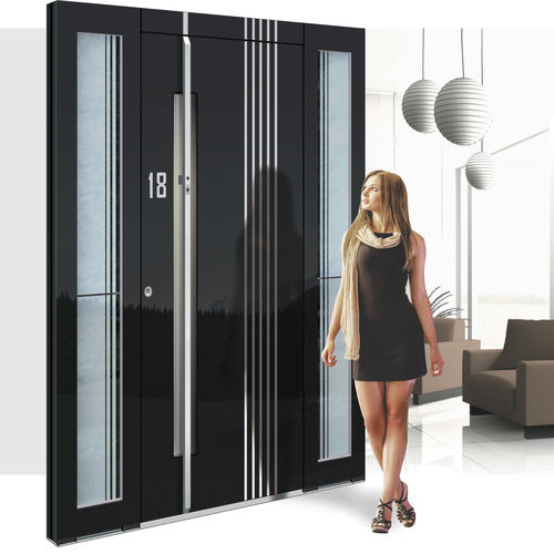 Porta de entrada - AA  - INOTHERM - em alumínio / de abrir / com vidro