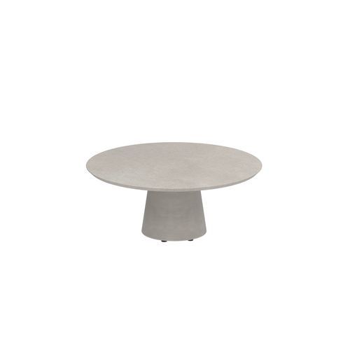 Mesa contemporânea - CONIX - Royal Botania - em cerâmica / com base em concreto / redonda