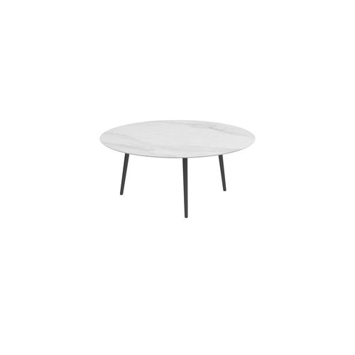 Mesa de centro contemporânea - STYLETTO - Royal Botania - em teca / em cerâmica / com base em alumínio