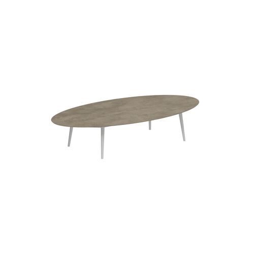 Mesa de jantar contemporânea - STYLETTO - Royal Botania - em cerâmica / com base em alumínio / oval