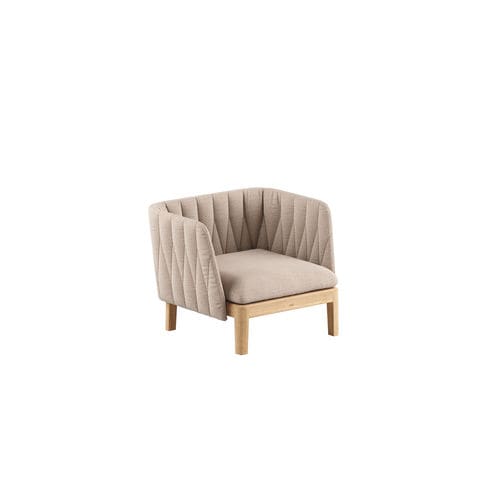 Poltrona contemporânea - CALYPSO 70 - Royal Botania - em tecido / em teca / com almofada removível