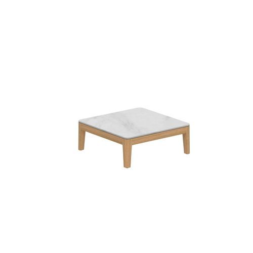 Mesa de centro contemporânea - CALYPSO 70 - Royal Botania - em teca / com base em teca / quadrada