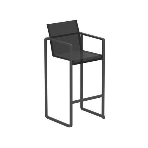 Cadeira alta contemporânea - ALURA - Royal Botania - para ambiente externo / em Batyline® / com base em alumínio