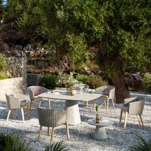 Mesa de jantar contemporânea - CONIX - Royal Botania - em cerâmica / em concreto / com base em concreto