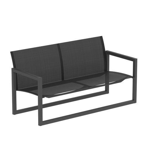 Banco de jardim contemporâneo - NINIX - Royal Botania - em Batyline® / em aço inoxidável / com encosto
