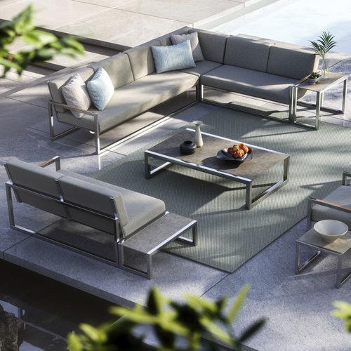Conjunto de jardim contemporâneo - NINIX - Royal Botania - em Batyline® / em aço inoxidável / da linha residencial
