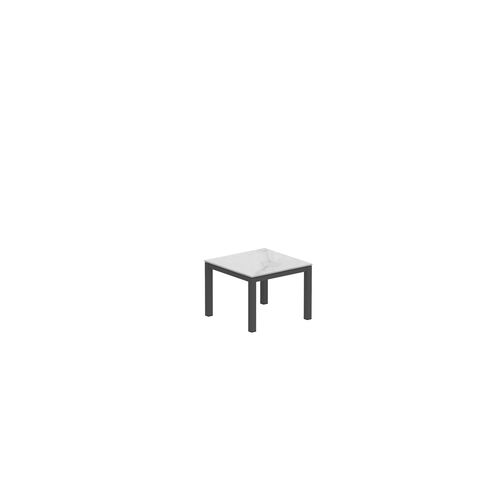 Mesa lateral contemporânea - TABOELA - Royal Botania - em teca / em cerâmica / com base em aço inoxidável